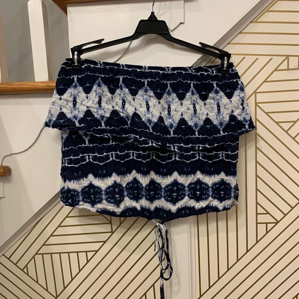 Lulus Tie Due Strapless Top NWT